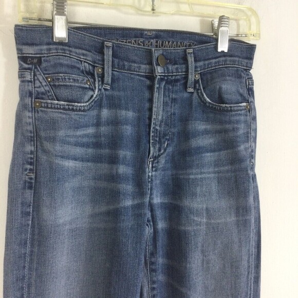 Citizens Of Humanity Rocket Crop High Rise Skinny Blue Denim Jeans Women Size 26 - Picture 2 of 11